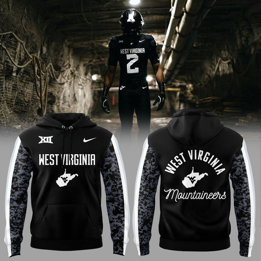 .West Virginia Football Charcoal Black Suit 2025 Combo Hoodie