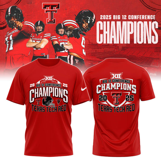 . TTU 2025 Big 12 Conference Football Champions T-Shirt Limited Edition