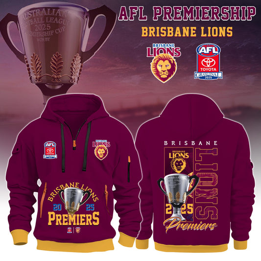 .    Brisbane Lions - AFL 2025 Champions Hoodie Ver 4