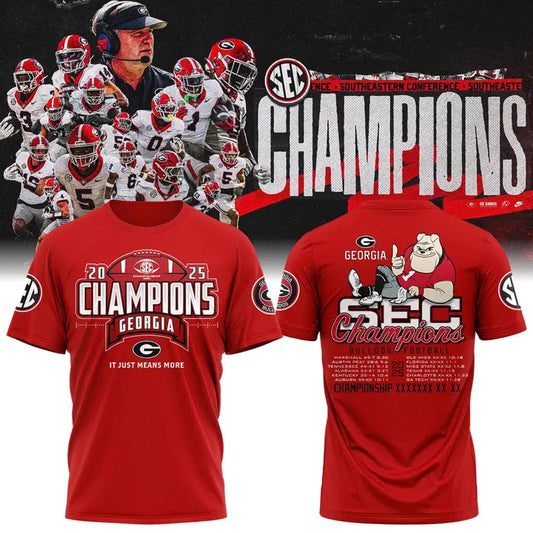 .Georgia Bulldogs 2025 SEC Champions Limited Shirt