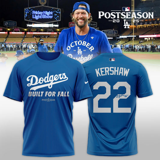.Los Angeles Dodgers x Kershaw 2025 Built For Fall Limited T-Shirt